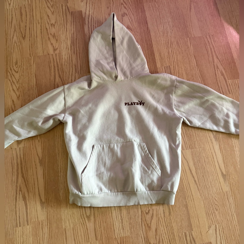 PLAYBOY Tan Hoodie w/ Logo